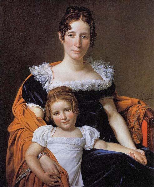 Jacques-Louis David The Comtesse Vilain XIIII and Her Daughter China oil painting art